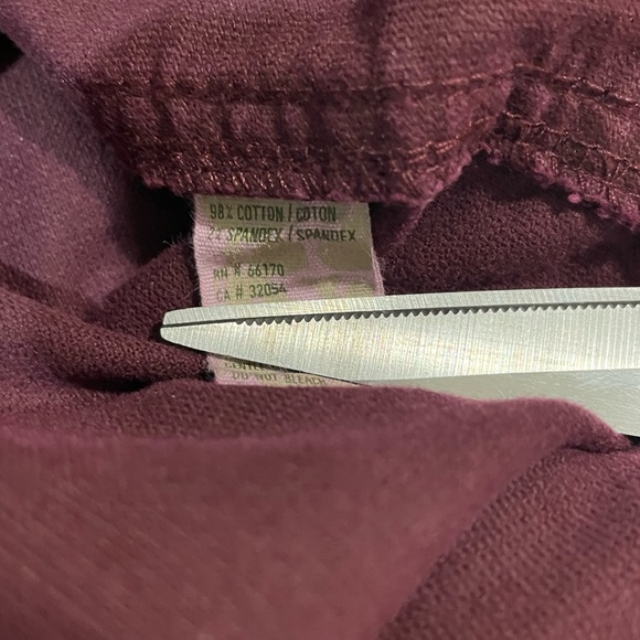 Free People *Like New* Cotton Merlot Wideleg Pants. Size 10 - Picture 6 of 8